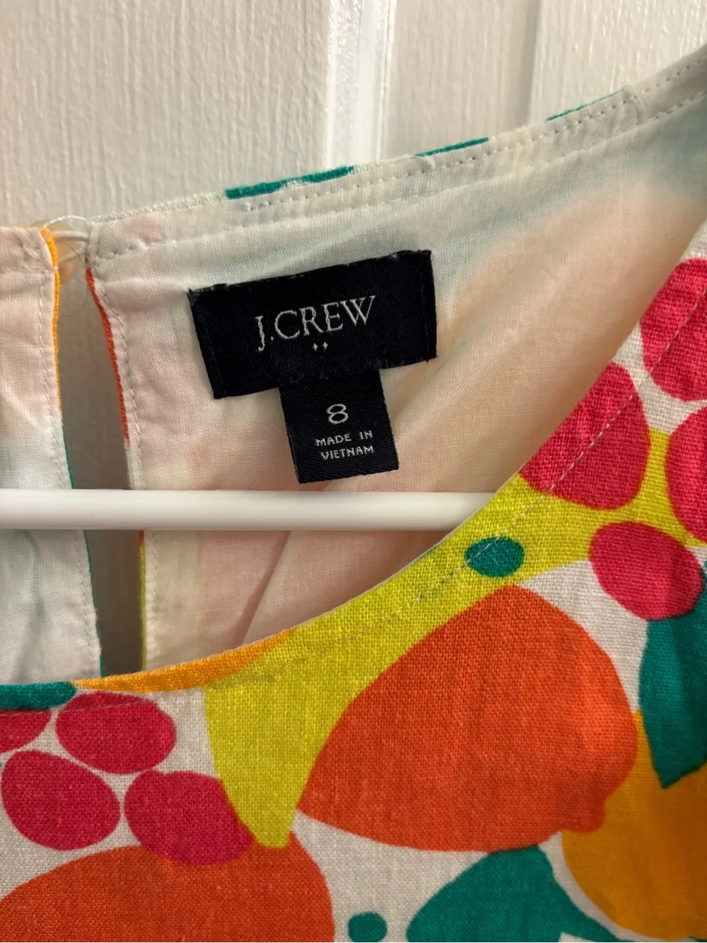 J. Crew Yellow, Orange, Green & Pink Fruit-Print Flutter Sleeve Dress